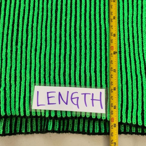 NWOT Neon Green Ribbed Turtleneck Sweater - Picture 6 of 9
